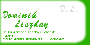 dominik liszkay business card